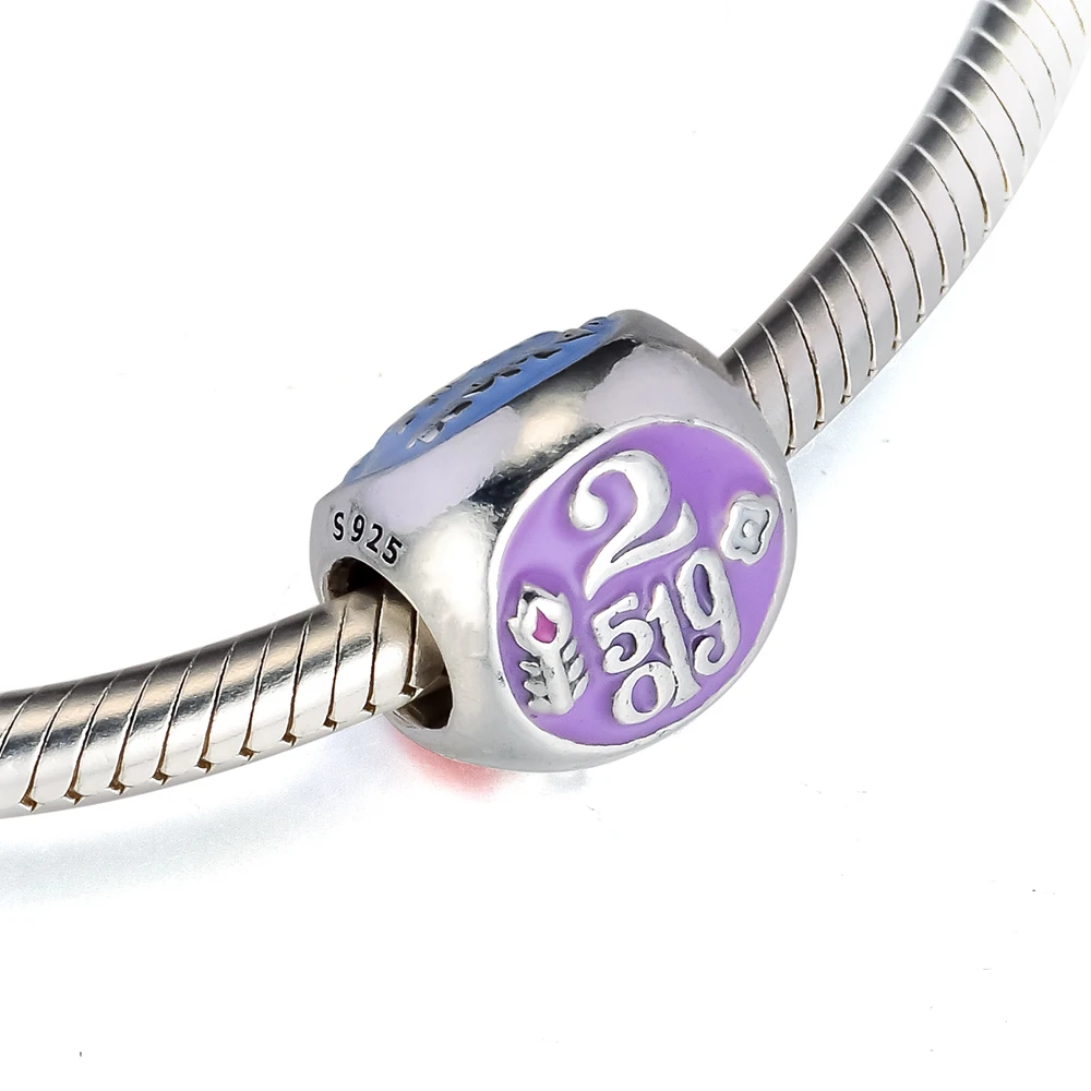 

Fits for Pandora Charms Bracelets Mouse it's a small world Beads 100% 925 Sterling Silver Jewelry Free Shipping