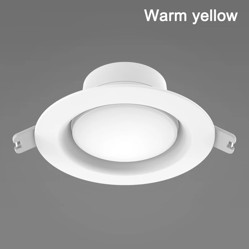 warm yellow Полнофункциональный светодиодный Интеллектуальный светильник круглый потолочное утопленное пятно света для спальни AI88 - Испускаемый цвет: warm yellow