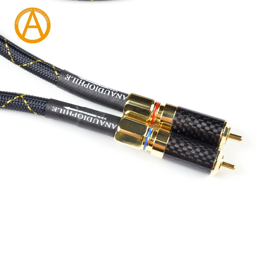 ANAUDIOPHILE Hi-Fi RCA Audio Cable Siltech G5 RCA Male To Male Cable For Pre-amplifier Amplifier Headphone AMP Very Musicial