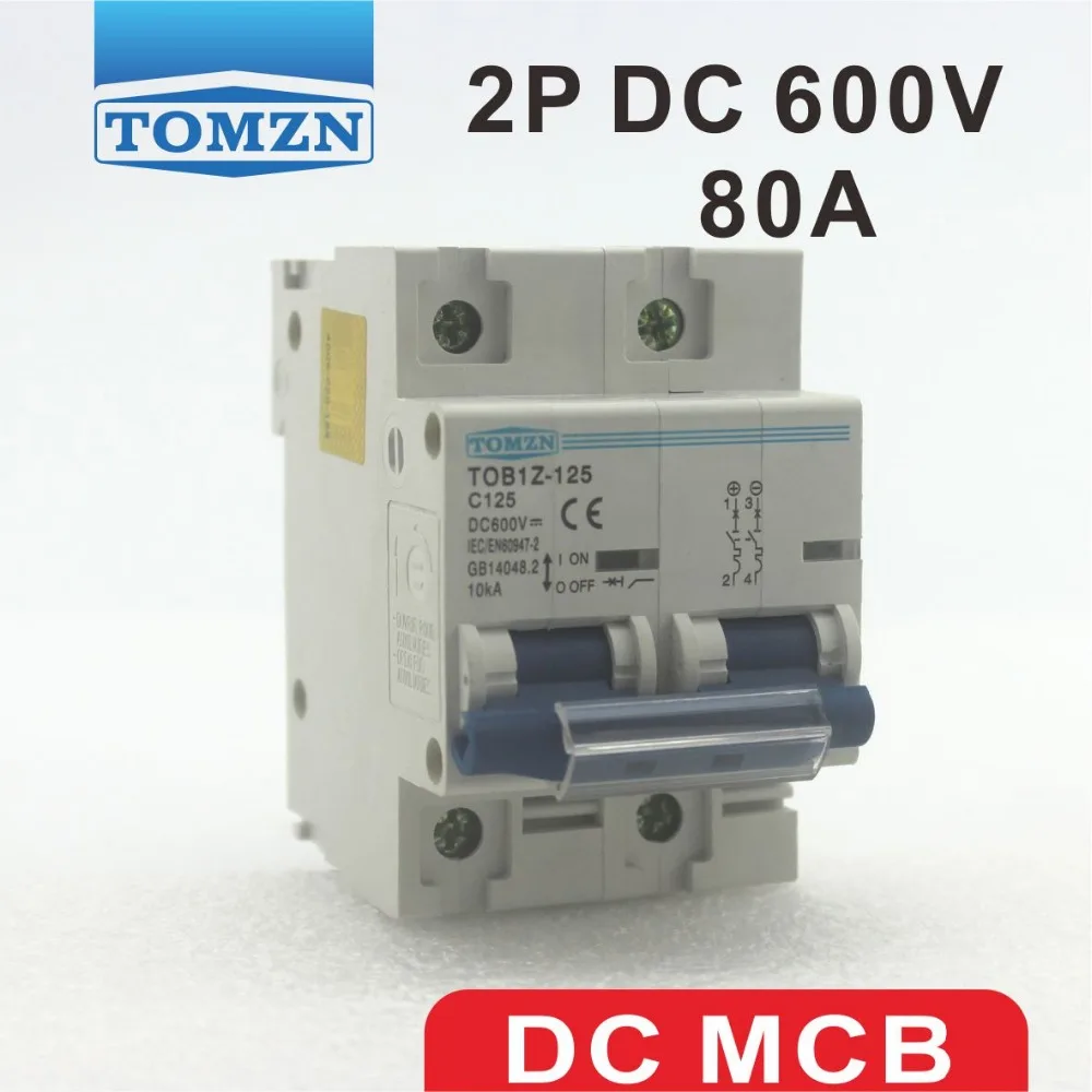 80 A DC Din Mount Breaker 250 V disjoncteur C Curve
