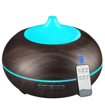 

EJOAI 300ml Ultrasonic Cool Mist Humidifier Aromatherapy Wood Grain Essential Oil Diffuser with 7 light LED for Office Home