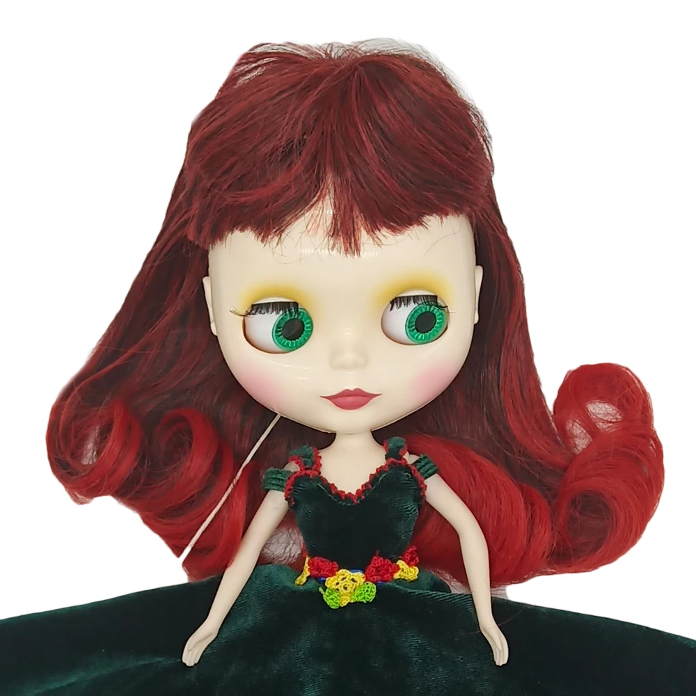Fashion Red Wine Color High Temperature wire Wig sets Suit For 1/3 BJD Doll Realistic 58-60cm Bjd Long Curls hairstyle | Игрушки и хобби