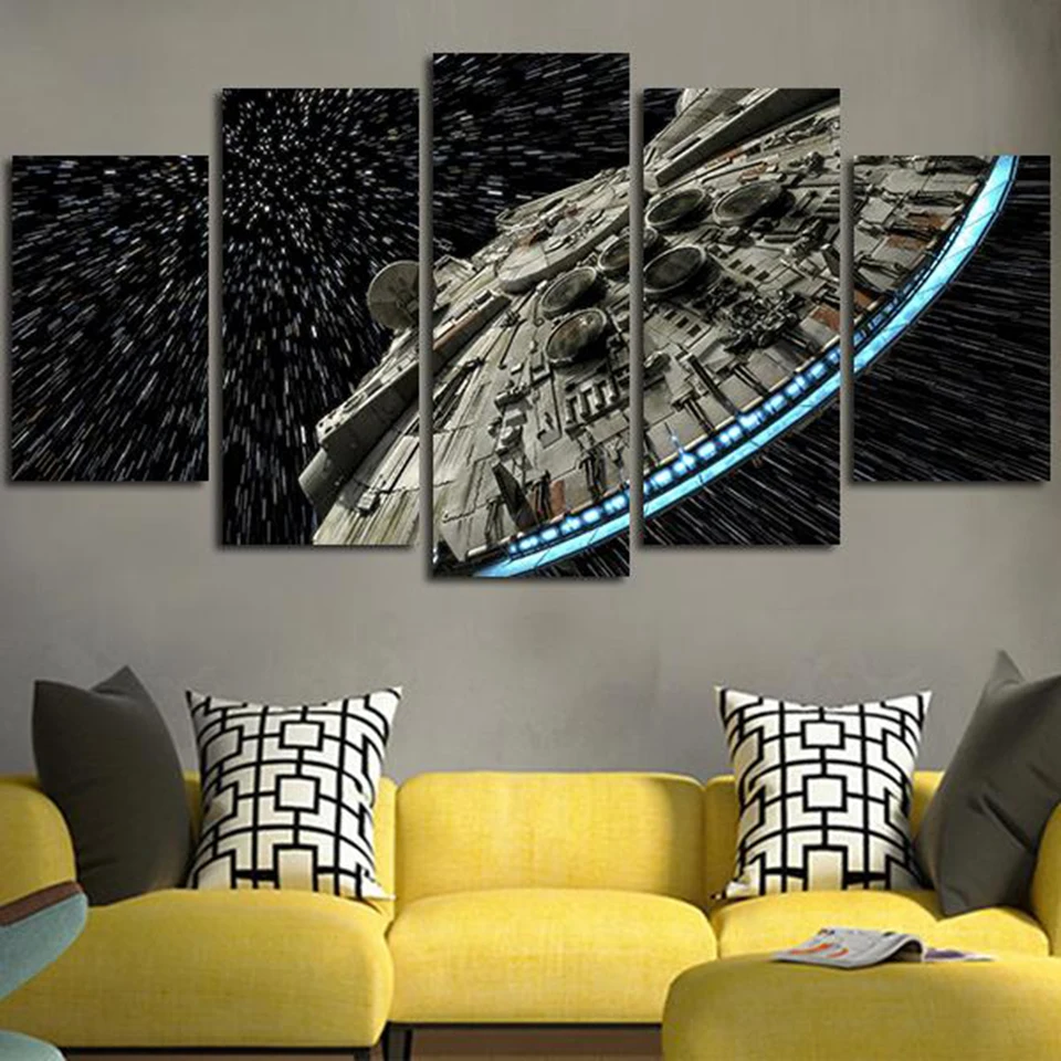 Modern Wall Art Pictures Home Posters 5 Panel Star Wars Destroyer