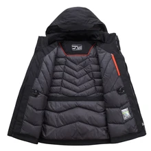 Новинка, длинная, выдерживает-40 градусов, зимняя, теплая куртка, Мужская, с капюшоном, белая, на утином пуху, куртка, большой размер, 3XL, русские зимние пальто