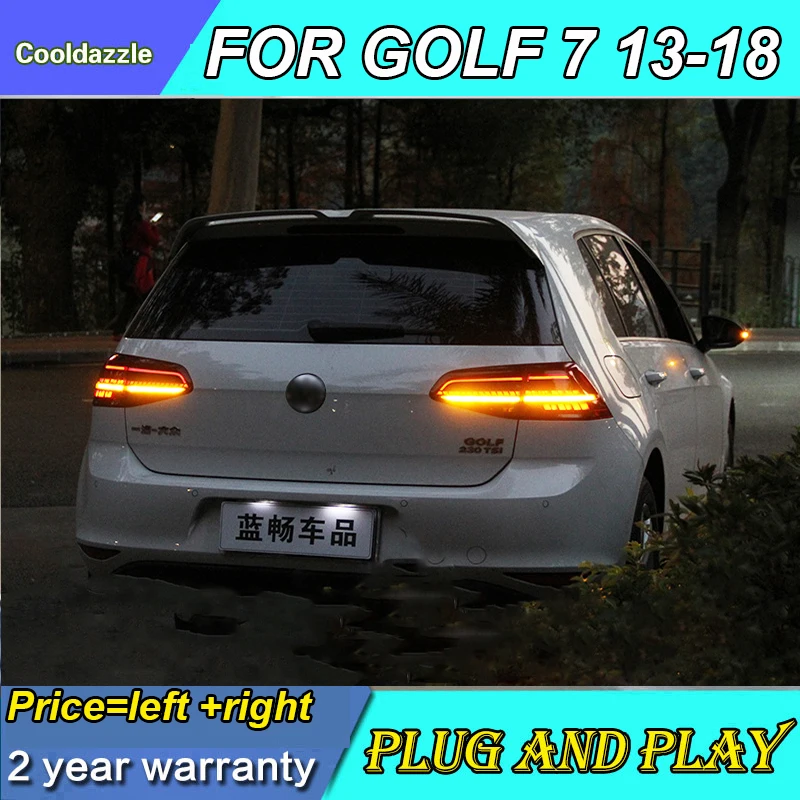 Для Volkswagen Golf 7 задние фонари зад лампп задние фонари 2013 год парковки задним ходом поворотные сигнальные огни