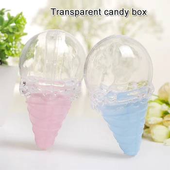 

Newly 8pcs Candy Box Tubes Transparent Plastic Iced Cream Candy Box for Halloween Children DAG-ship Free Shipping