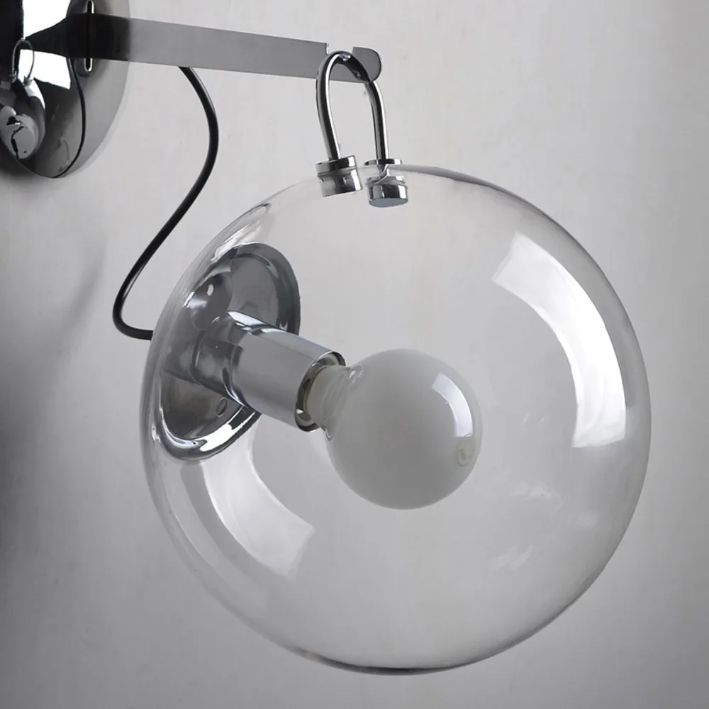 Настенный светильник модный из Пузырькового стекла скандинавский короткий