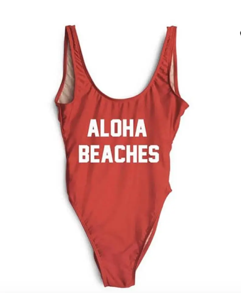 Skuggnas пляжные купальники Aloha девичник комбинезон с высоким вырезом женская