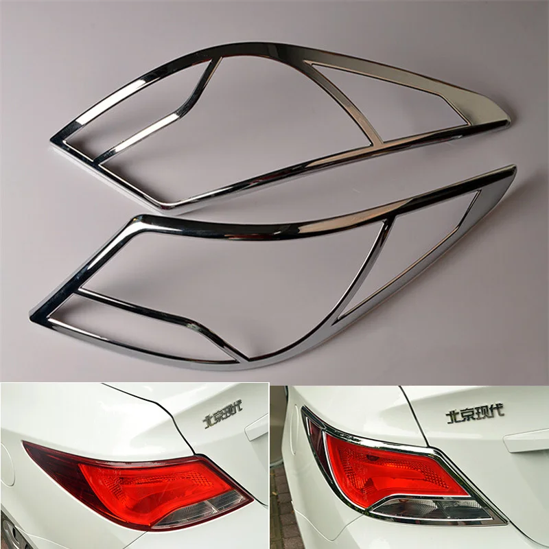 For Hyundai Verna Solaris 2014 2015 Car Styling Rear font b Lamp b font Cover Taillight