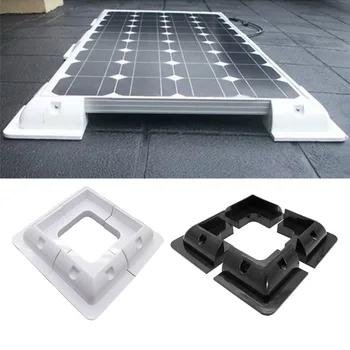 

4Pcs ABS Edges Solar Panel Mounting Brackets Black White Corner Set Kit For Yacht/Solar Panel