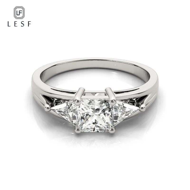 

LESF Fashion Jewelry Engagement Vintage Jewellery Cushion Cut 5A Zircon stone 925 Sterling silver Wedding Band Ring Free shippin