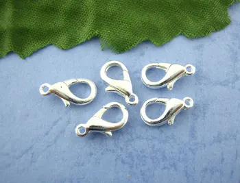 

DoreenBeads 100PCs Silver color lobster Parrot Clasps 12*6mm (B00841), yiwu