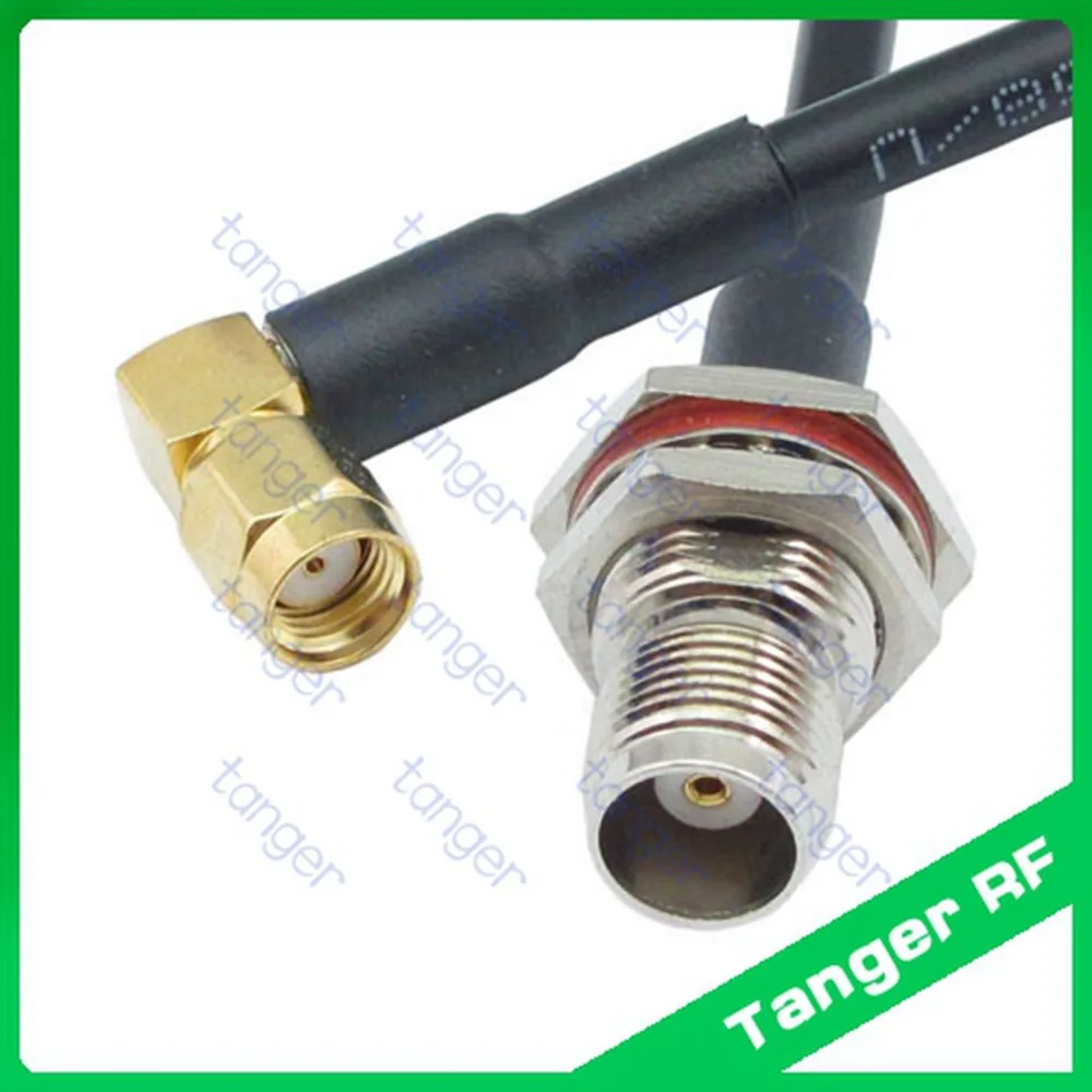 

Hot selling TNC female jack to RP-SMA male connector right angle RF RG58 Pigtail Jumper Coaxial Cable 40inch 100cm High Quality