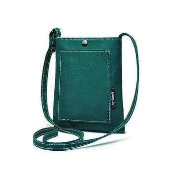 

YILE Candy Color Canvas Women Girl Phone Bag Cross body Strap Messenger Inner and Outer Pocket A1819