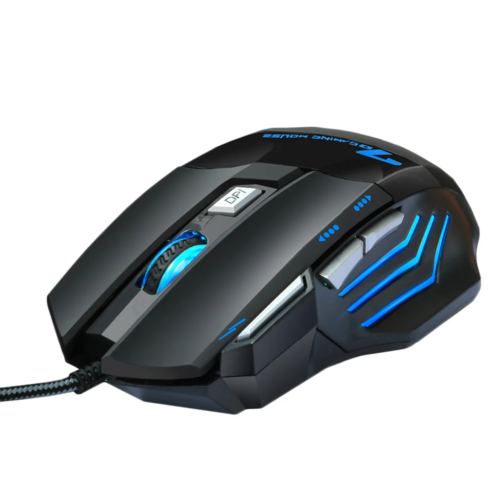 Professional Wired Gaming Mouse 7 Button 5500 DPI LED Optical USB Game