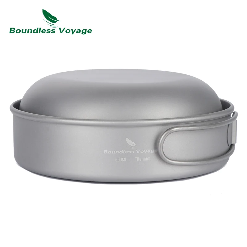 Boundless Voyage 3PCS Titanium Bowl Set Outdoor Picnic Cookware Camping Ultralight Cooking Pan Ti1571B/Ti1572B Boundless Voyage 3PCS Titanium Bowl Set Outdoor Picnic Cookware Camping Ultralight Cooking Pan Ti1571B/Ti1572B