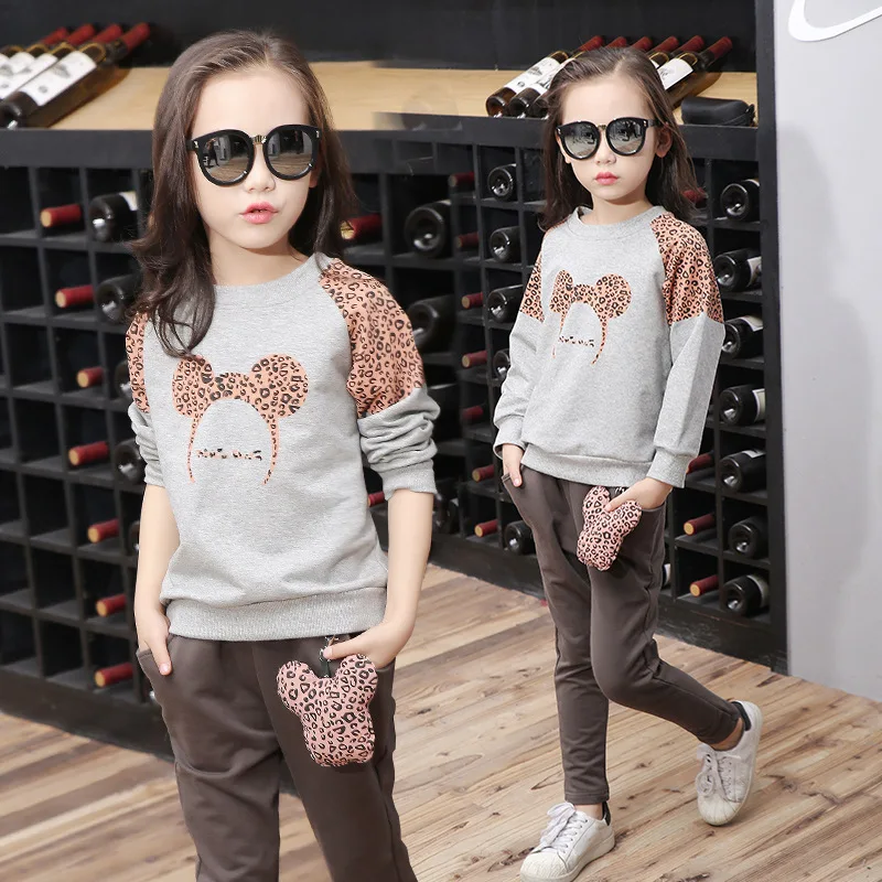 

Kids Cartoon Sets for Girls Tracksuits Casual Suits for Girl Autumn Outfits Children Tops+Pants Infant Clothes Set Clothing Sets