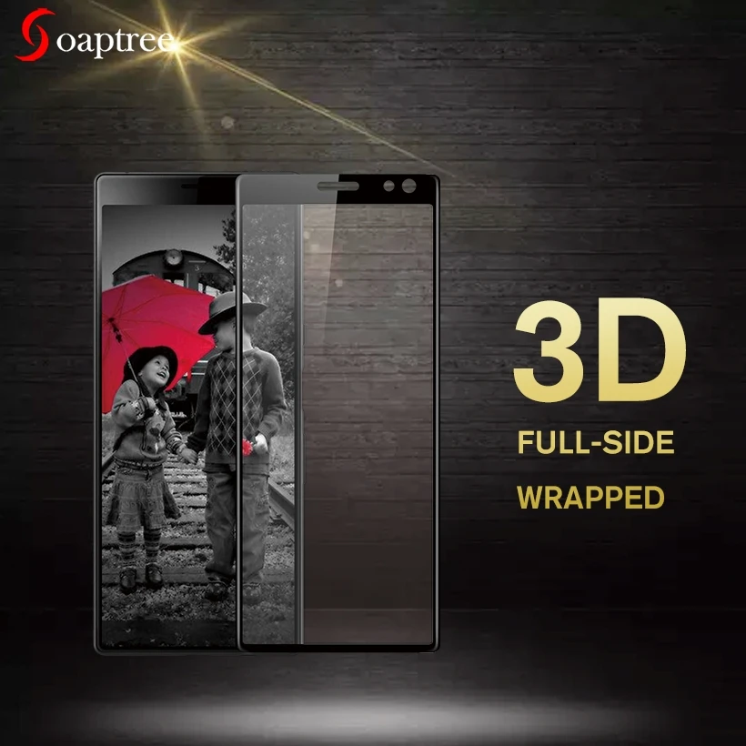

Curved Tempered Glass For Sony Xperia 10 Glass Screen Protector 6D Full Cover Tempered Glass For Sony XA3 Protective Glass