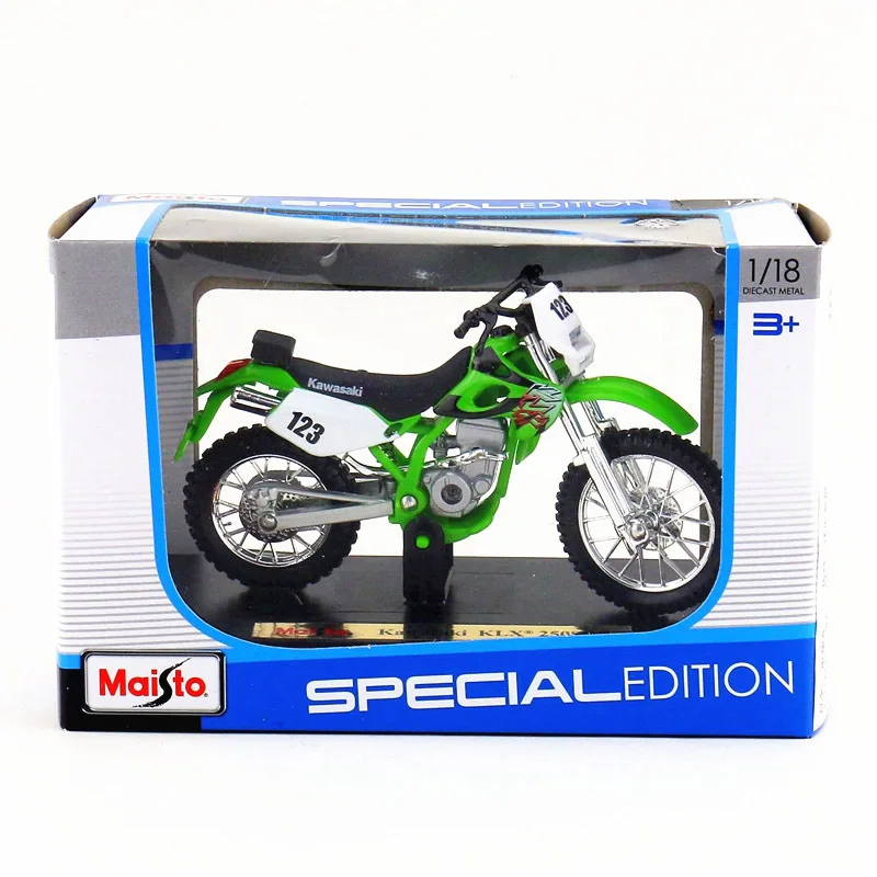 Maisto 1:18 игрушечный мотоцикл имитация мотоцикла из сплава KLX250SR модели мотоцикла детские игрушки - Цвет: Motorcycle Toy