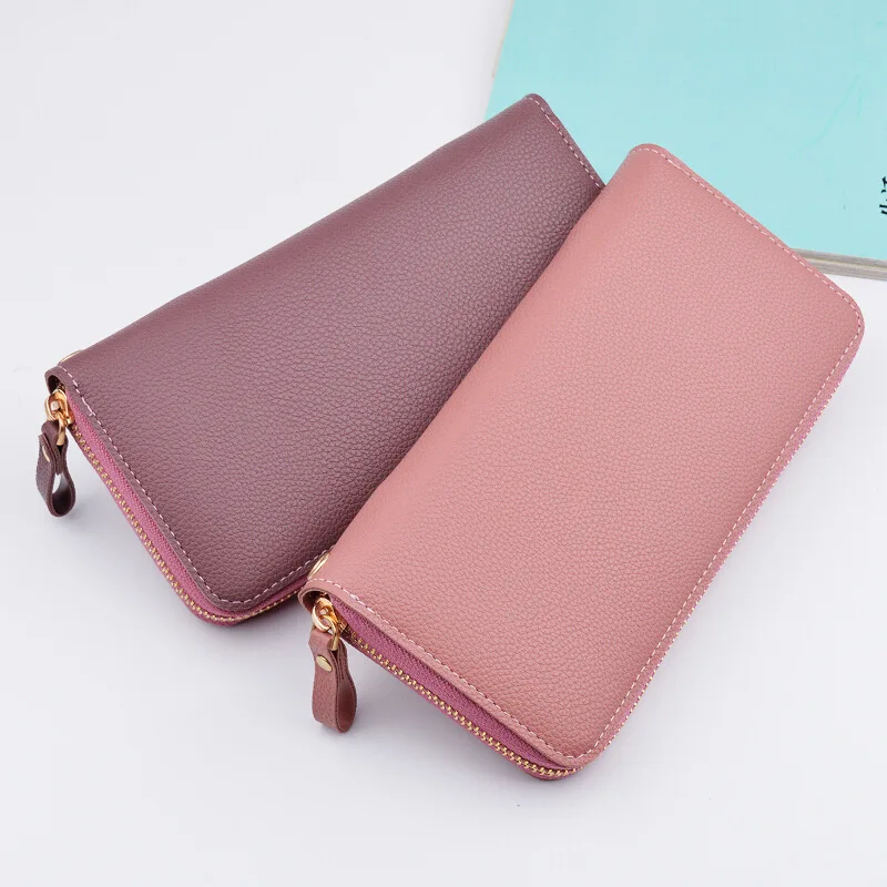 Brand Designer Leather Phone Wallets Women Purses Long Zipper Red Coin Wallet Female Money Bag Credit Card Holder Clutch Wallets