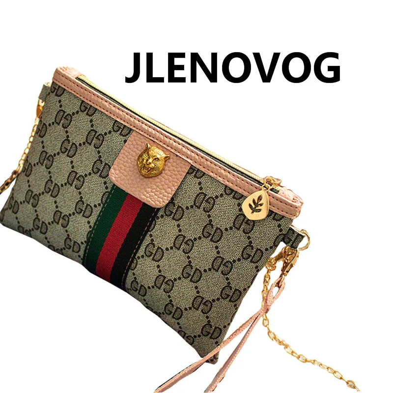 

One shoulder diagonal new Korean version of the trend mobile phone printing contrast color chain ribbon mini casual bag