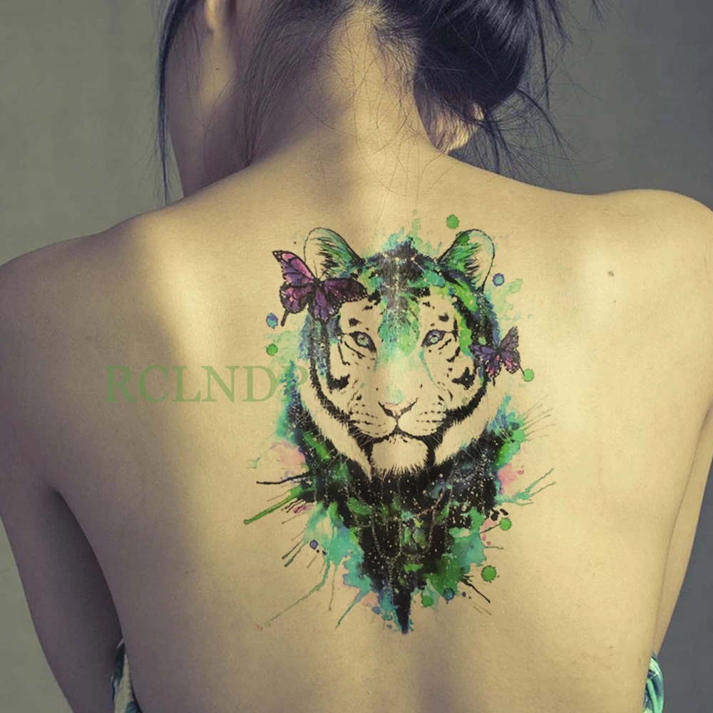 Водостойкая временная татуировка наклейка на тело Вода цвет тигр тату наклейка s флэш-тату поддельные татуировки для женщин Девушка