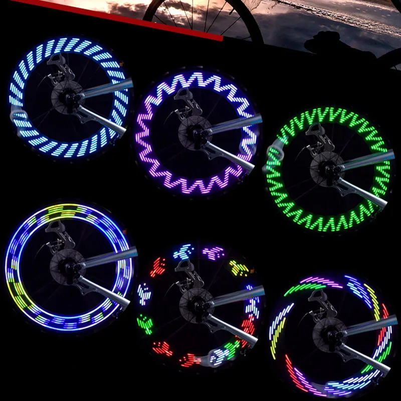 A/Z светодиодный фонарь для мотоцикла, велосипеда, велосипедного колеса, сигнальный светильник для шин, 30 изменений, 8 режимов, велосипедный светильник,#30