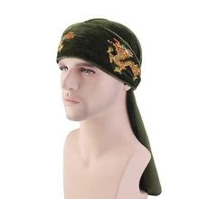 Мусульманские мужчины дюраг Бандана тюрбан шляпы парики бархатные дюраги doo головной убор женские байкерские головной убор пират аксессуары для волос