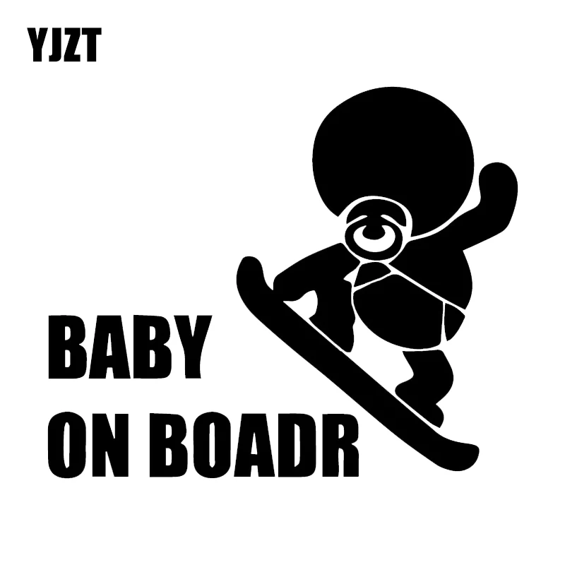 Yjzt 15.8X13.2 Cm Baby On Board Skate Decorazione Della Finestra Di Automobile Del Vinile Decalcomanie C25-0151