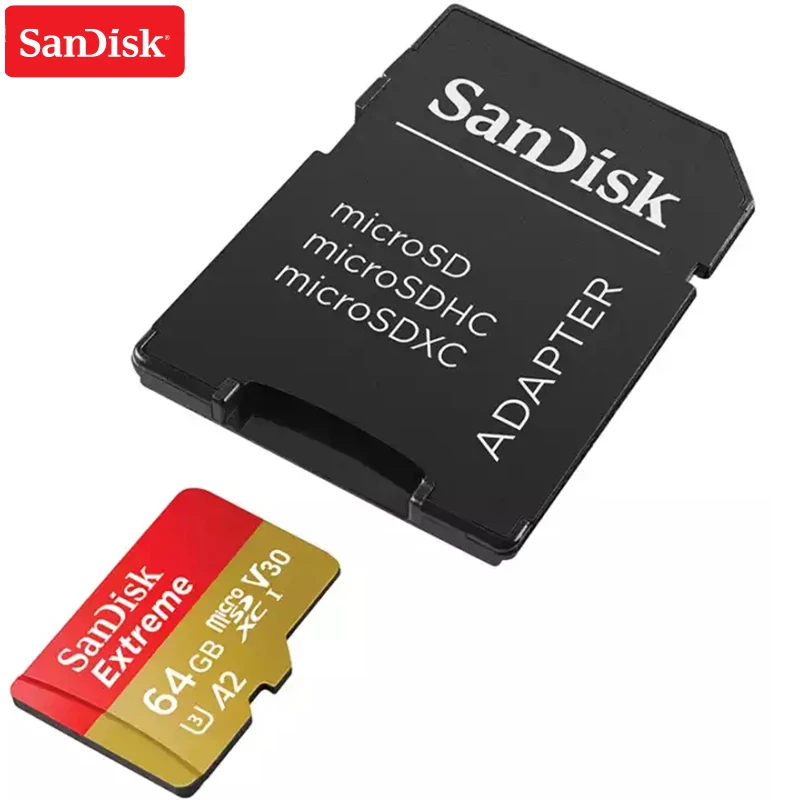 Двойной Флеш-накопитель SanDisk Extreme Micro SD слот для карт памяти 128 Гб 64 Гб оперативной памяти, 32 Гб встроенной памяти, microSDHC/microSDXC UHS-I U3 читать Скорость до 160 МБ/с. UHD 3D 4K видео карта