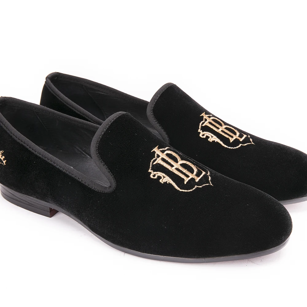 Mocassins Veludo Casamento Feitos 14 Tamanho Bordados Ouro Moda Homens Black E À Dos Sapatos Mão Nos Shoes Festa De Estilo Novo 6 Liso Freeshipping wnS0IqfZx