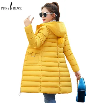 

PinkyIsblack 2018 Winter Jacket New Fashion Women Down jacket Slim Large size Hooded Jacket Student Women Thick Warm Cotton Coat