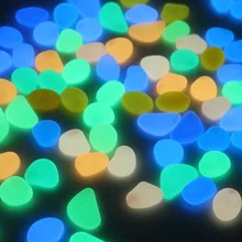 100 шт светится в темноте светящиеся камни галька дорожка рок танк аквариум DIY Декор магазин UYT