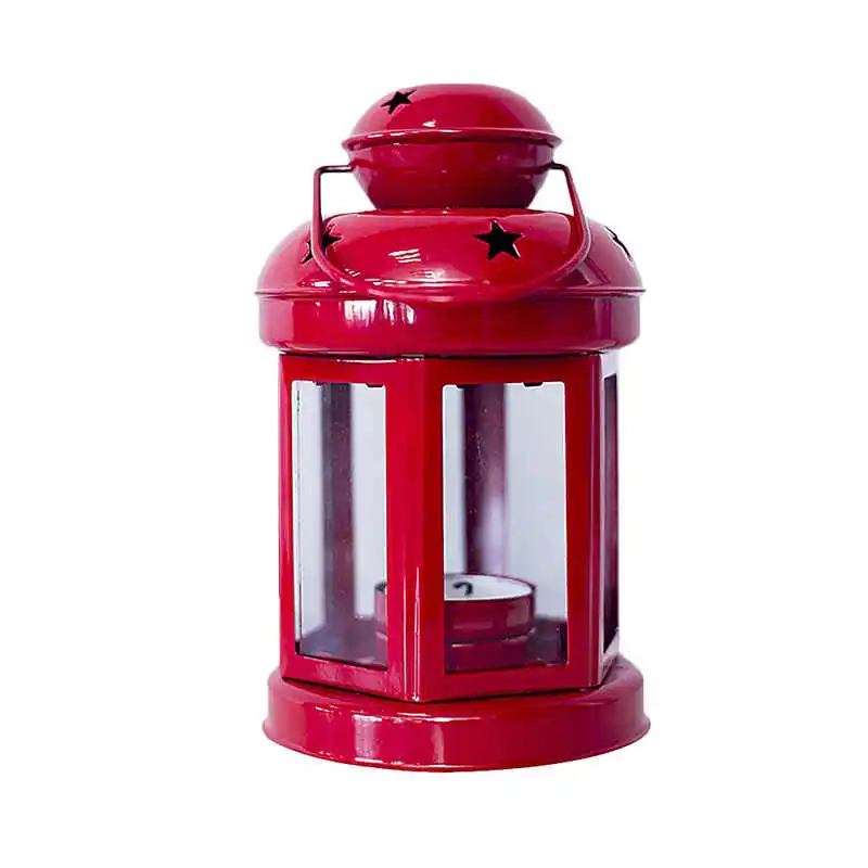 Candle windproof lamp Christmas European Wrought Iron Windproof Lamp Christmas Candle Decorative Candlestick #2n9 (6)