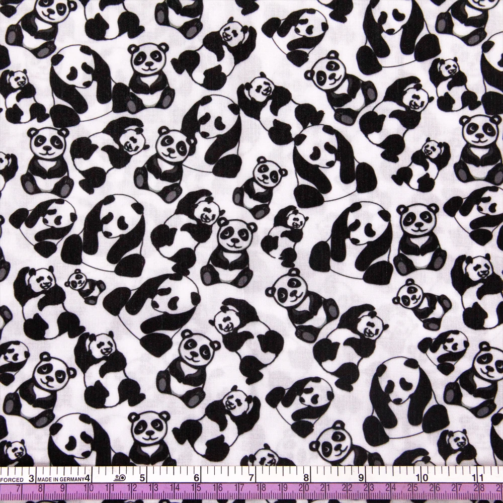 50*145 см Лоскутная Ткань с принтом панды из полиэстера и хлопка для детских постельных принадлежностей домашний текстиль для шитья куклы Тильда 51876