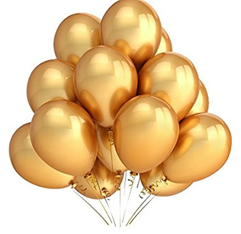 Шары воздушные латексные золотистые 12 дюймов 100 упаковок|party balloons|party suppliesparty supplies
