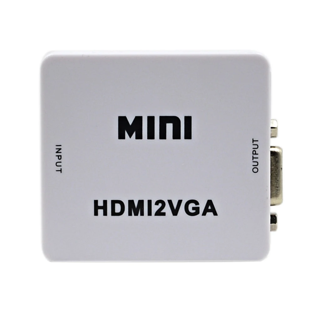 Original HD 1080P MINI HDMI to VGA Converter With Audio HDMI2VGA Video Box Adapter For Xbox360 PC DVD PS3