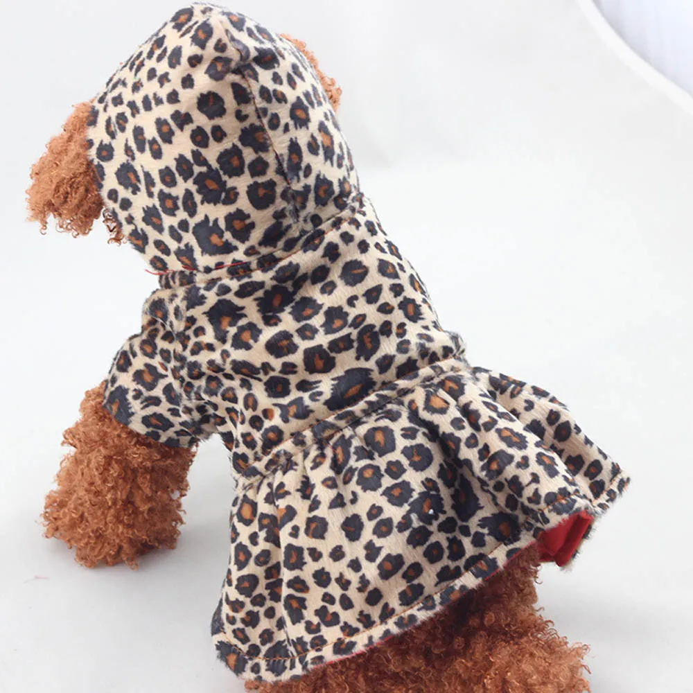 Платье-пачка с леопардовым принтом для собак, кофты для щенков, Двусторонняя одежда для собак, Disfraz Perro 19May25 P35