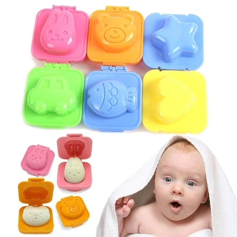 

Mac New 6pcs/set Cartoon Sushi Maker Boiled Egg /Rice Roll Mold Mac Kitchen DIY Chef Rice Ball Bento Mould Kitchen Accessories