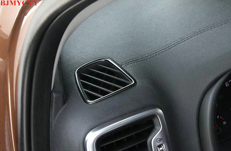 

BJMYCYY 2pcs Stainless Steel Air Vent Trim Sequins Air Conditioner Outlet Sticker Air Vent Sticker For Kia Sportage KX5 QL 2017