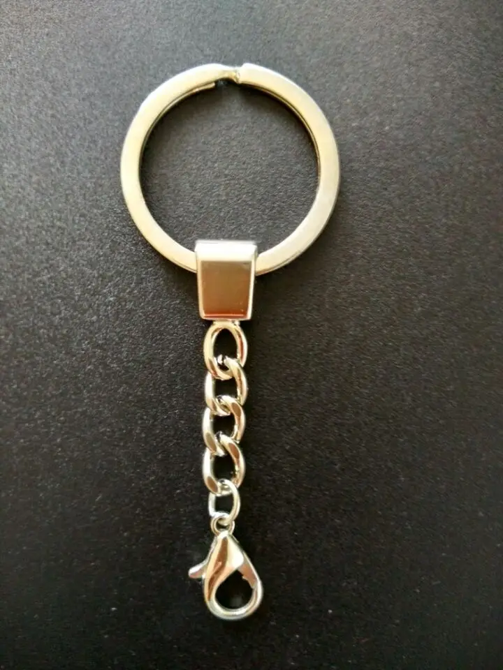 20pcs/lot Key Ring ( Ring Size 30mm ) Key Chain Silver Plated Split