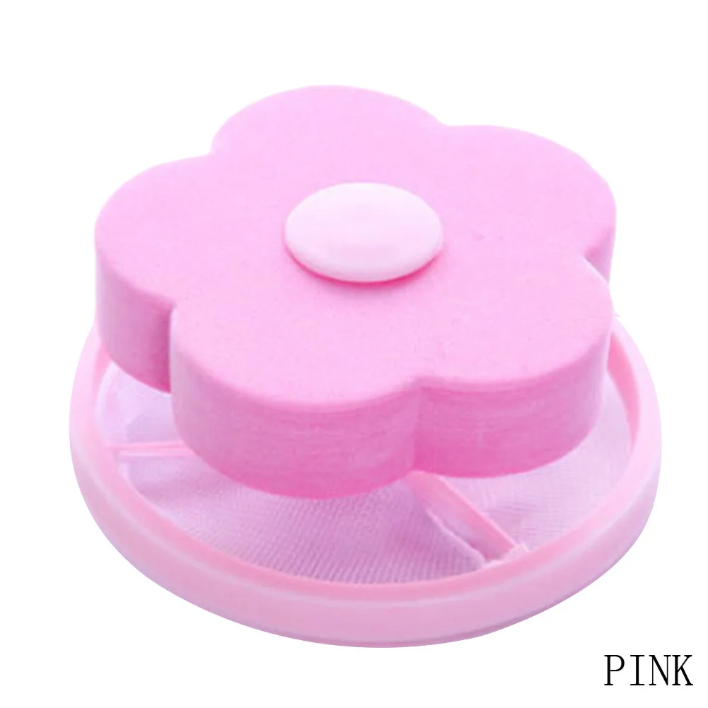 Стиральная машина фильтр из сетчатой ткани плавающая ворсовая сетка мешочный фильтр сумка для белья корзина Сетчатая Сумка для белья устройство для удаления волос - Цвет: pink