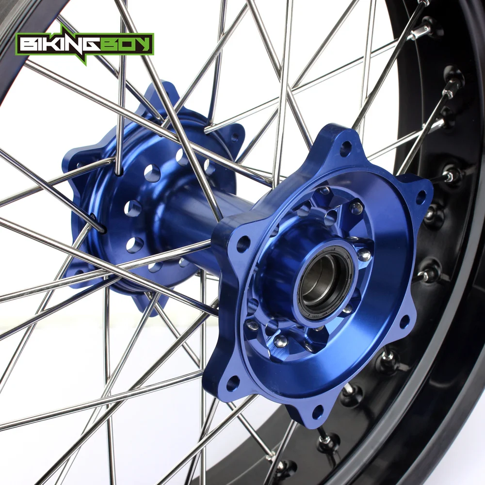 BIKINGBOY 17 &quotx 4 25 Supermoto комплект ступиц заднего колеса 36 спиц для YAMAHA YZ 250 450 F YZ250F YZ450F