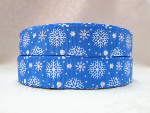 

wm 10 yards lot 7/8inch 22mm 14416021 snowflake grosgrain ribbon