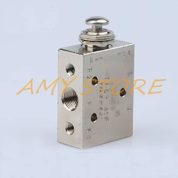 

Pneumatic 2 Position 5 Way Spring Return Push Button Air Valve TAC2-41P Pneumatic ON/OFF Switch Mechanical Valve