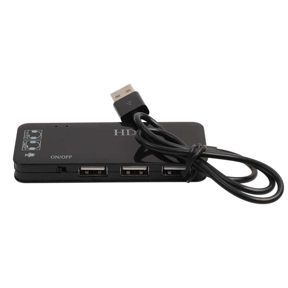 

Hub USB a 3 Porte Stereo DJ Cuffie Con Microfono Adattatore Per Il COMPUTER Portatile Scheda Audio Esterna USB 2.0 Hub