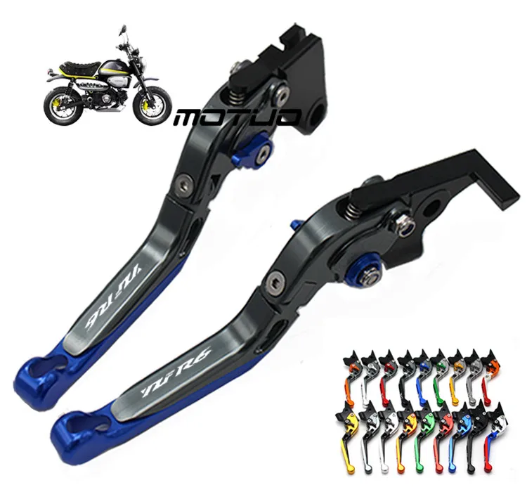 

Laser Logo YZFR6 Golden&Titanium Folding Extendable Motorcycle CNC Brake Clutch Levers For Yamaha YZFR6 YZF R6 2017 2018