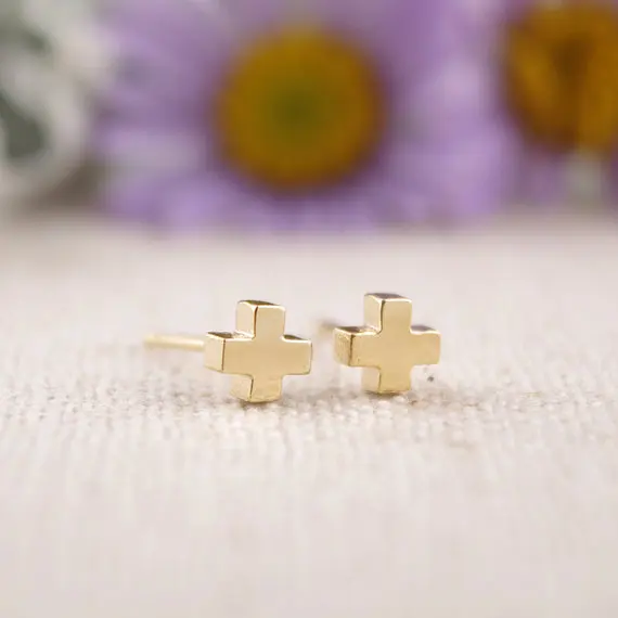 Jisensp новые модные женские туфли бижутерия Серьги крест Форма Винтаж золото Цвет для Для женщин кресты серьги pendien 10pairs-e004