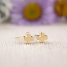 Jisensp новые модные женские туфли бижутерия Серьги крест Форма Винтаж золото Цвет для Для женщин кресты серьги pendien 10pairs-e004