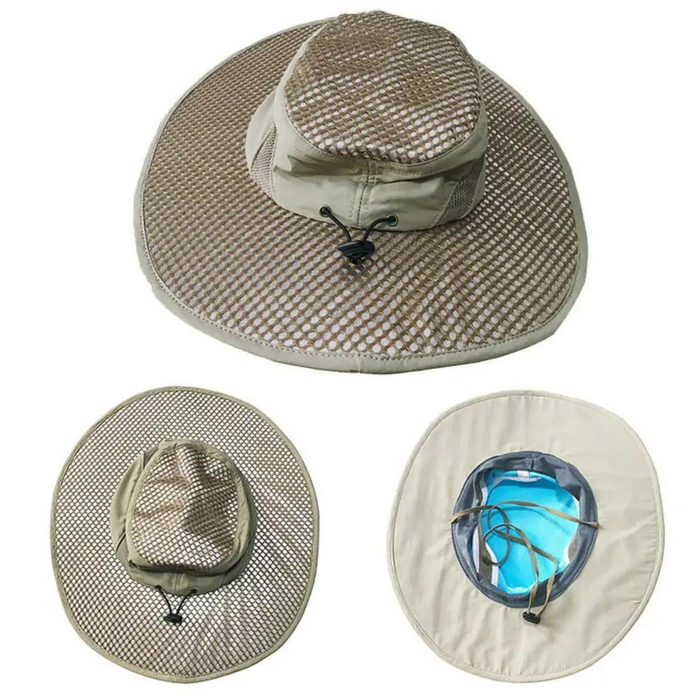

Summer Breathable Wide Brim Cooling Cap Outdoor Beach UV Protection Hat Sunhat